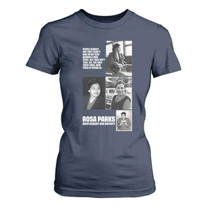 Rosa Parks T Shirt For Women Strong Black Woman Leader TS12 Navy Print Your Wear