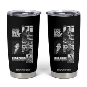 Rosa Parks Tumbler Cup Strong Black Woman Leader TS12 Black Print Your Wear