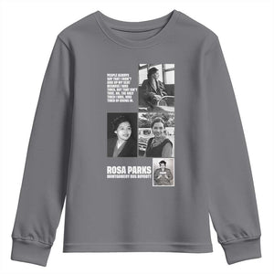 Rosa Parks Youth Sweatshirt Strong Black Woman Leader TS12 Charcoal Print Your Wear