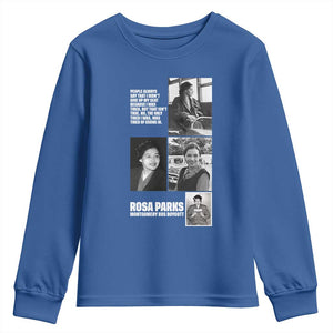 Rosa Parks Youth Sweatshirt Strong Black Woman Leader TS12 Royal Blue Print Your Wear