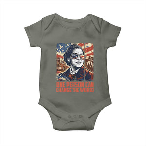 Rosa Parks Civil Rights Legacy Baby Onesie One Person Can Change The World TS12 Military Green Print Your Wear