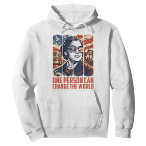 Rosa Parks Civil Rights Legacy Hoodie One Person Can Change The World TS12 White Print Your Wear