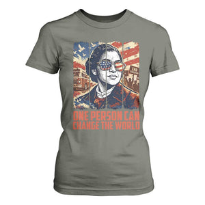 Rosa Parks Civil Rights Legacy T Shirt For Women One Person Can Change The World TS12 Military Green Print Your Wear