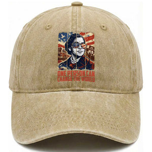 Rosa Parks Civil Rights Legacy Washed Cotton Baseball Cap One Person Can Change The World TS12 Print Your Wear
