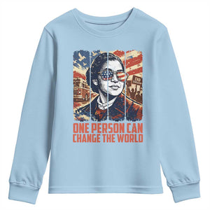 Rosa Parks Civil Rights Legacy Youth Sweatshirt One Person Can Change The World TS12 Light Blue Print Your Wear