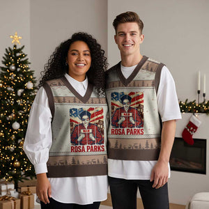 Nah Rosa Parks V-Neck Knit Sweater Vest Black History Month Gift TS12 Mocha Mousse Print Your Wear