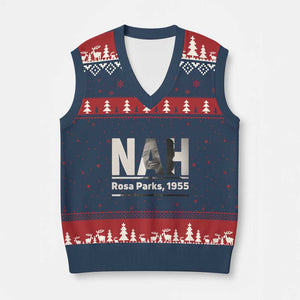 Nah Rosa Parks V-Neck Knit Sweater Vest Female Empowerment American History TS12 Navy Red Print Your Wear
