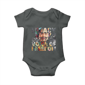 Rosa Parks Baby Onesie Legacy Of Courage Voice Of Freedom TS12 Dark Heather Print Your Wear