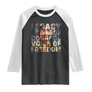 Rosa Parks Raglan Shirt Legacy Of Courage Voice Of Freedom TS12 Black White Print Your Wear