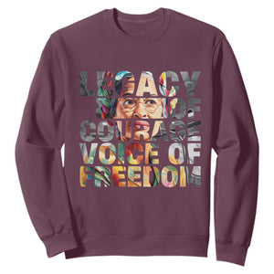 Rosa Parks Sweatshirt Legacy Of Courage Voice Of Freedom TS12 Maroon Print Your Wear