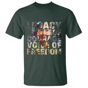 Rosa Parks T Shirt Legacy Of Courage Voice Of Freedom TS12 Dark Forest Green Print Your Wear
