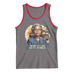 Rosa Parks Tired Of Giving In Tank Top Civil Rights Activist TS12 Deep Heather Red Print Your Wear