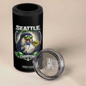 Seattle Champions Fan Pride 4 in 1 Can Cooler Tumbler Football Fan Gift TS12 Print Your Wear