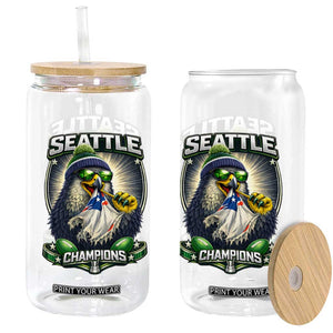 Seattle Champions Fan Pride Glass Can Football Fan Gift TS12 Print Your Wear