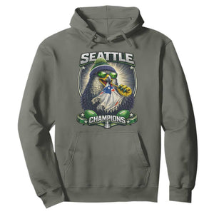 Seattle Champions Fan Pride Hoodie Football Fan Gift TS12 Military Green Print Your Wear