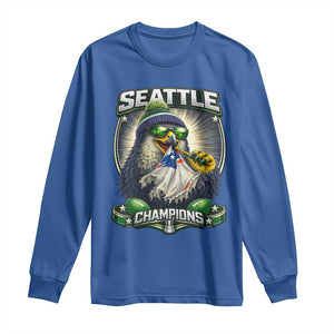 Seattle Champions Fan Pride Long Sleeve Shirt Football Fan Gift TS12 Royal Blue Print Your Wear