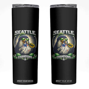 Seattle Champions Fan Pride Skinny Tumbler Football Fan Gift TS12 Black Print Your Wear