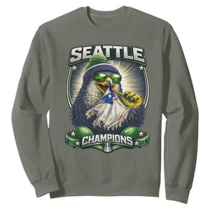 Seattle Champions Fan Pride Sweatshirt Football Fan Gift TS12 Military Green Print Your Wear