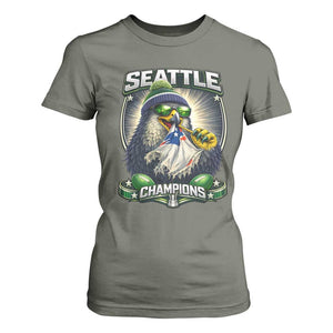 Seattle Champions Fan Pride T Shirt For Women Football Fan Gift TS12 Military Green Print Your Wear