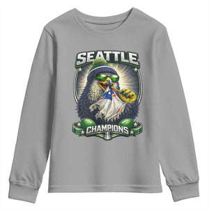 Seattle Champions Fan Pride Youth Sweatshirt Football Fan Gift TS12 Sport Gray Print Your Wear