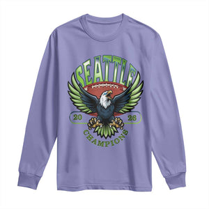 Seattle Champions Fan Pride Long Sleeve Shirt Gift For Football Lovers TS12 Violet Print Your Wear