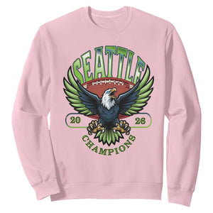 Seattle Champions Fan Pride Sweatshirt Gift For Football Lovers TS12 Light Pink Print Your Wear