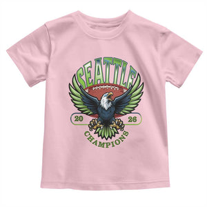 Seattle Champions Fan Pride Toddler T Shirt Gift For Football Lovers TS12 Light Pink Print Your Wear