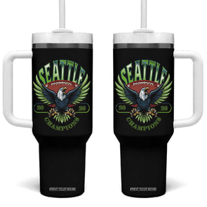 Seattle Champions Fan Pride Tumbler With Handle Gift For Football Lovers TS12 One Size: 40 oz Black Print Your Wear