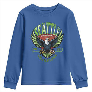 Seattle Champions Fan Pride Youth Sweatshirt Gift For Football Lovers TS12 Royal Blue Print Your Wear