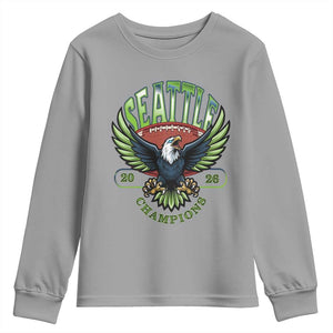 Seattle Champions Fan Pride Youth Sweatshirt Gift For Football Lovers TS12 Sport Gray Print Your Wear