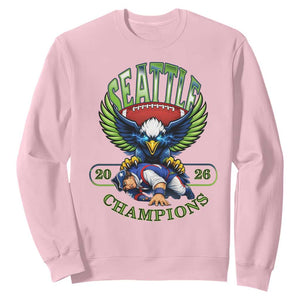 Funny Champion Seattle Dominates New England Sweatshirt 12s Fan Pride TS12 Light Pink Print Your Wear