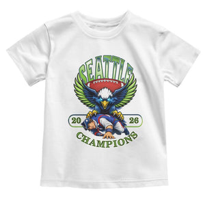 Funny Champion Seattle Dominates New England Toddler T Shirt 12s Fan Pride TS12 White Print Your Wear