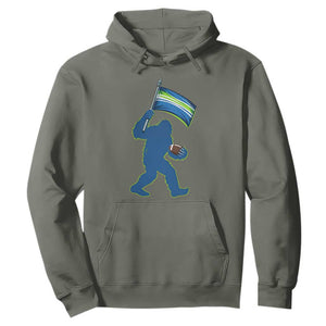 Bigfoot Seattle Sports Fan Hoodie Sasquatch 12s Pride Gift TS12 Military Green Print Your Wear