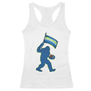 Bigfoot Seattle Sports Fan Racerback Tank Top Sasquatch 12s Pride Gift TS12 White Print Your Wear