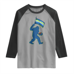 Bigfoot Seattle Sports Fan Raglan Shirt Sasquatch 12s Pride Gift TS12 Sport Gray Black Print Your Wear