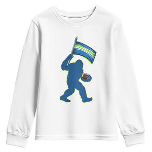 Bigfoot Seattle Sports Fan Youth Sweatshirt Sasquatch 12s Pride Gift TS12 White Print Your Wear