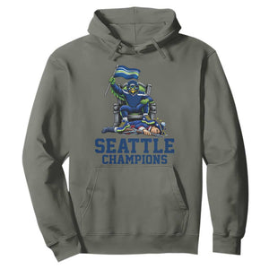 Funny Seattle Clobbers New England Hoodie Football Game Day TS12 Military Green Print Your Wear