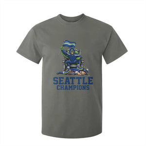 Funny Seattle Clobbers New England T Shirt For Kid Football Game Day TS12 Military Green Print Your Wear