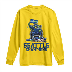 Funny Seattle Clobbers New England Long Sleeve Shirt Football Game Day TS12 Daisy Print Your Wear