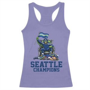 Funny Seattle Clobbers New England Racerback Tank Top Football Game Day TS12 Violet Print Your Wear