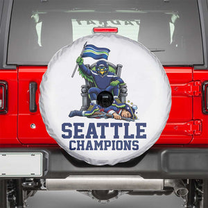 Funny Seattle Clobbers New England Spare Tire Cover Football Game Day TS12 White Print Your Wear