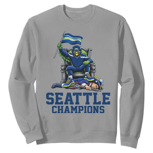 Funny Seattle Clobbers New England Sweatshirt Football Game Day TS12 Sport Gray Print Your Wear
