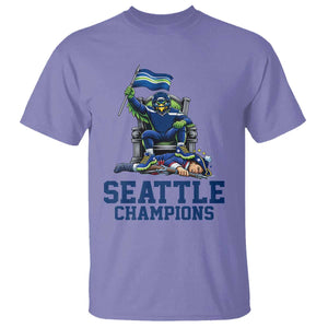 Funny Seattle Clobbers New England T Shirt Football Game Day TS12 Violet Print Your Wear