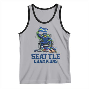 Funny Seattle Clobbers New England Tank Top Football Game Day TS12 Athletic Heather Black Print Your Wear