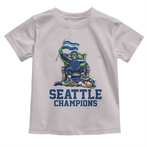 Funny Seattle Clobbers New England Toddler T Shirt Football Game Day TS12 Ice Gray Print Your Wear