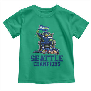 Funny Seattle Clobbers New England Toddler T Shirt Football Game Day TS12 Irish Green Print Your Wear