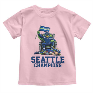 Funny Seattle Clobbers New England Toddler T Shirt Football Game Day TS12 Light Pink Print Your Wear