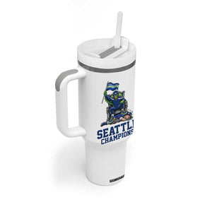 Funny Seattle Clobbers New England Tumbler With Handle Football Game Day TS12 Print Your Wear