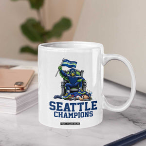 Funny Seattle Clobbers New England Coffee Mug Football Game Day TS12 Print Your Wear