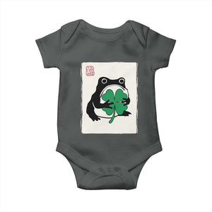 Grumpy Frog Japanese Baby Onesie St Patricks Day Gift TS12 Dark Heather Print Your Wear